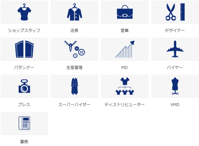 職種もデザイナーから店長や販売に通販のECサイトまで