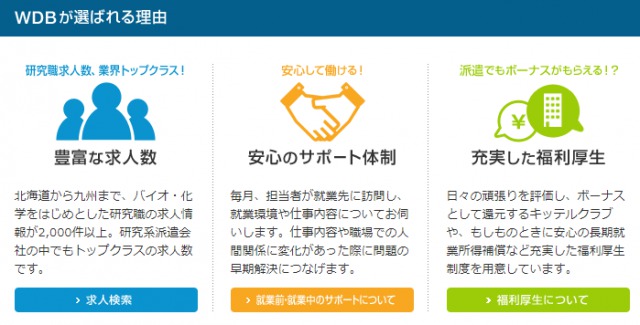 WDB派遣会社の口コミ5段階評価5つのポイント